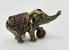 Jay Strongwater Barnum Baby Circus Elephant With Trinket Box. picture