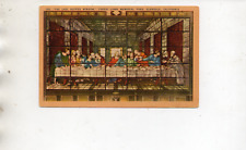 THE LAST SUPPER WINDOW FOREST LAWN PARK   GLENDALE CALIFORNIA  POSTCARD picture
