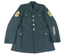 Vintage US Army Green Coat 40 Long 17th Aviation CSM Poly Serge Dress Uniform picture