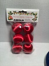 Vintage Christmas 2 Inch Satin String Red Balls Ornaments picture