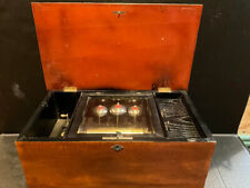 ANTIQUE CIRCA 1895 B.H. ABRAHAMS SWISS CYLINDER MUSIC BOX W/ BELLS (WORKS) picture