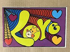 Postcard Burger King Psychedelic Art Love Fast Food Restaurant Advertising 1972 picture