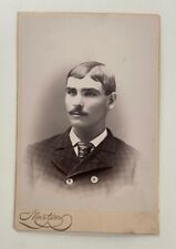 Antique Cabinet Card Photo Well Dressed Young Man Topeka Kansas picture
