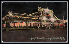 Vintage Postcard c1910 Young's Ocean Pier at Night, Vaudeville Atlantic City picture