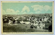 BIRDSEYE VIEW OF WESTERN SECTION, DUSHORE, Pennsylvania 1922 Vintage Postcard picture