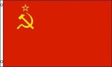 Soviet Union Flag 3x5 ft Former USSR Russia Red w/ Hammer & Sickle Moscow Nation picture
