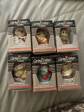Lot of 6 Vintage JASCO CARING CRITTER CHIMERS Bisque Porcelain Bell Ornaments picture