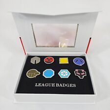 Pokemon Cosplay Johto League Gym Badges Set 8Pcs Metal Pins In Box picture