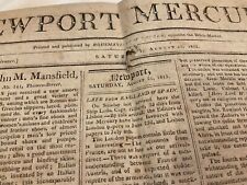 R31R NEWPORT MERCURY AUGUST 1813 WELLINGTON FRENCH DEFEAT IN SPAIN WAR OF 1812 picture