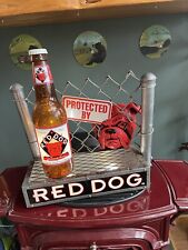Vintage Red Dog Protected By Fence Bar Light - Bulldog picture