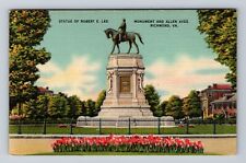 Richmond VA-Virginia, Statue of Robert E Lee Monument Vintage Postcard picture