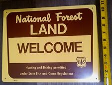 NOS...Orig. Vintage National Park / Forest Service Metal Sign U.S.F.S.  picture