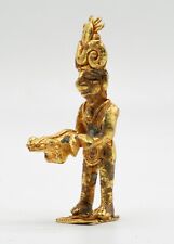 Original Colombian Gold Copper Tumbaga -  Man Standing with Frog picture