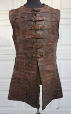 Medieval Vintage Pauldrons PU Rivet Leather Armor Vest Cosplay Costume Party picture