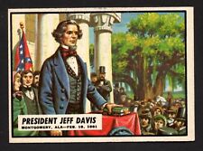 1962 Topps Civil War News #2 President Jeff Davis picture