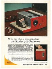 Vintage 1957 Popular Photography Magazine Back Cover Ad - Kodak 300 Projector picture