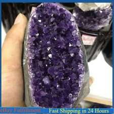 Natural Amethyst Crystal Cluster Energy Quartz Geode Specimen Collection Healing picture
