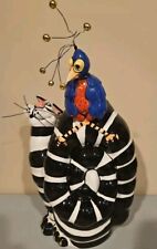 Clancy The Cat Blanches Peacock Lynda Cornielle Figurine Candle Holder Blue 2002 picture