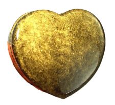 BUTW Mexican Gold sheen obsidian heart shaped stash ring jewelry box 1165P abe picture