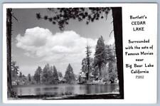 RPPC BARTLETT'S CEDAR LAKE*NEAR BIG BEAR LAKE CALIFORNIA*SETS OF FAMOUS MOVIES picture