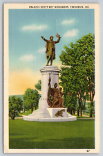 Postcard MD Frederick Francis Scott Key monument Linen A11 picture