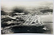 Antique 1900s CA RPPC Postcard Crescent City California Aerial View Vtg picture