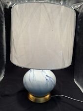 JONATHAN Y Wallace Ceramic LED Table Lamp Marble Blue/White picture