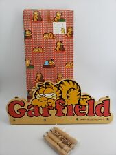 Vintage Garfield Wooden Coat Hook / Mug Rack Enesco 1978 Original Box picture