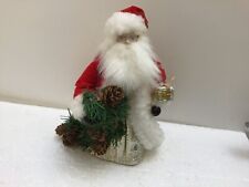 Vintage Handmade Santa with Vibrant Red & White Coat Christmas Holiday Decoratin picture