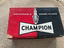 Vintage Champion Spark Plugs RJ-12Y Full Box Of 10 Plugs picture