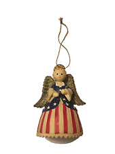 Vintage Patriotic 4th of July Blonde Angel Ornament 4