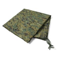 GI USMC Ripstop Nylon Reversible WM/CY Camouflage Field Tarp, Used, Made in USA picture