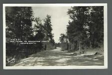 RPPC The Trail To Houghton Lake @Smith 1927 B&W Dirt Road Pine Trees Mich AO3 picture