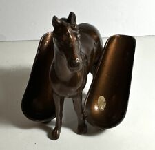 Vintage Bronze Horse With 2 Pipe Stands  picture