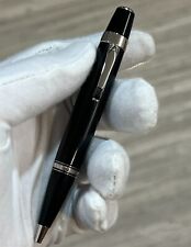 Luxury Bohemia Resin Series Bright Black+Silver Clip 0.7mm nib Ballpoint Pen picture
