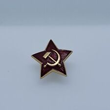 Original WW2 USSR SOVIET RED ARMY enamel cap badge RED STAR hammer sickle picture