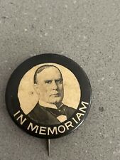 Original 1901 President McKinley In Memoriam Pin Lot 39 picture