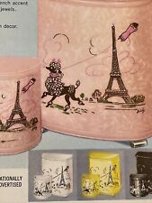 Vintage 1959 Ad Catalog Page Pearl Wick Hamper Basket Pink French Poodle ++ picture