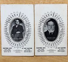 2 PATRIOTIC 1908 Presidential Campaign Postcards TAFT & BRYAN Electoral Votes picture