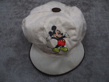 Vintage Walt Disney Hat Cap Mickey Mouse Gatsby Newsboy 2 Beige Collectible picture