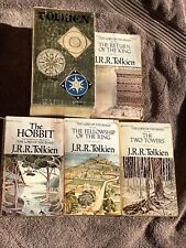 Vintage Tolkien Lord Of The Rings Book Set W/Gold Sleeve picture