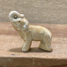 Vintage Lusterware Lucky Walking Elephant TRUNK UP Miniature picture