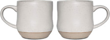 Large Stoneware Speckled Coffee Mugs Set of 2, Big Ceramic Tea Cup, 17 Oz, Dishw picture