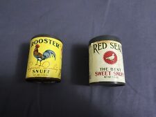 Antique Unopened Snuff Cans (Red Seal & Rooster) picture