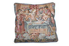 Vintage  Medieval Motif Tapestry Style Cushion Toss Pillow 18