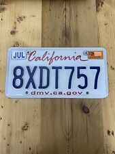 Vintage California Classic US Car License Number Plate 8XDT757 picture