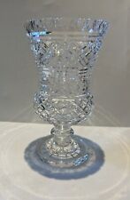 Waterford Irish Cut Glass Master Cutter Series 10” Large Footed Thistle Vase SEE picture