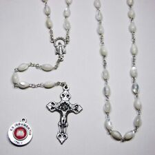 Genuine Oval Mother of Pearl Rosary picture
