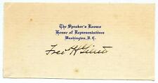 Frederick H. Gillet Autograph 1919 Speaker of the House Massachusetts Senator picture