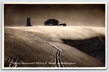 Postcard RPPC 1927 Feldberg Germany Tower Winter Snow Landscape Real Photograph picture